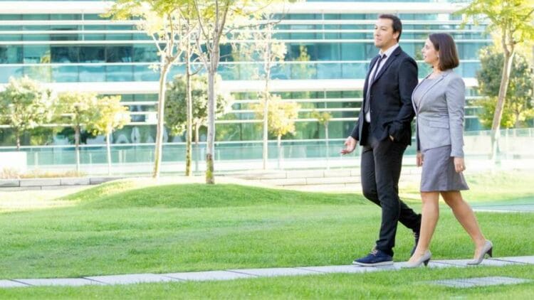 Businesses put best foot forward, adopting walking meeting routes as anti-COVID measure