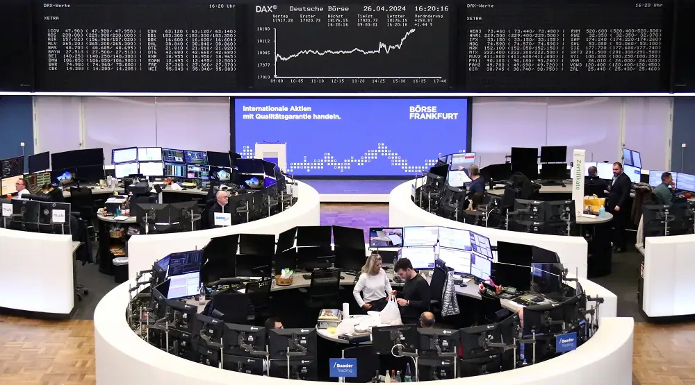 European stocks eke out gains after German inflation data; Deutsche Bank drops