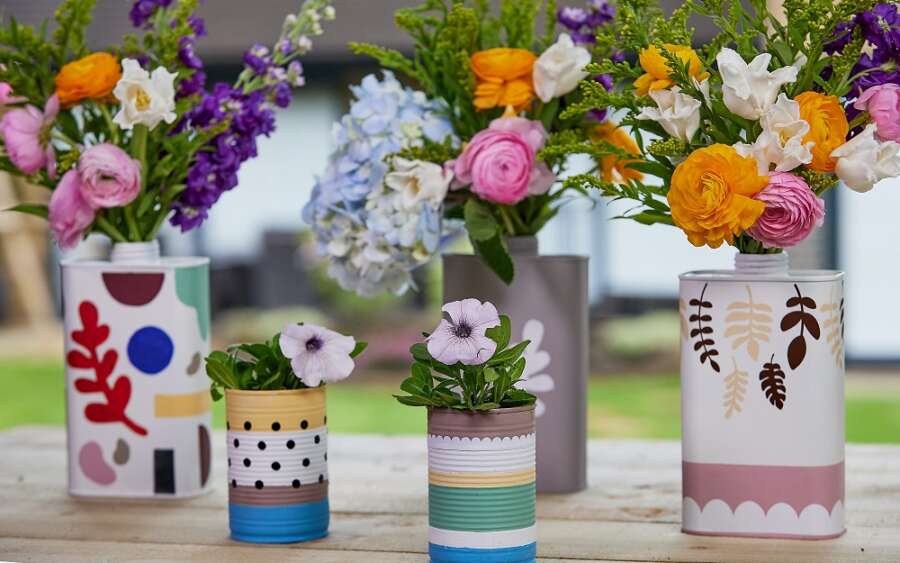 How to Upcycle Tins to Create Stunning Vases