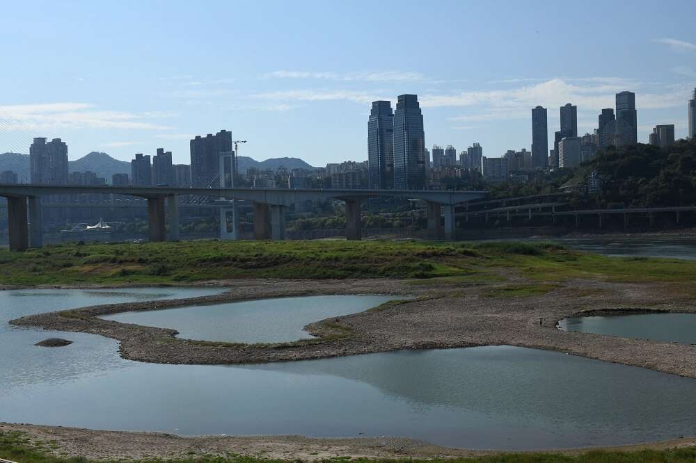 Yangtze tributary runs dry as China faces another month of drought