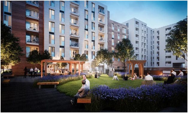 Atlas Residential and Rockspring Property Investment Managers LLP's complete and operational site,   Bow Square, Southampton 