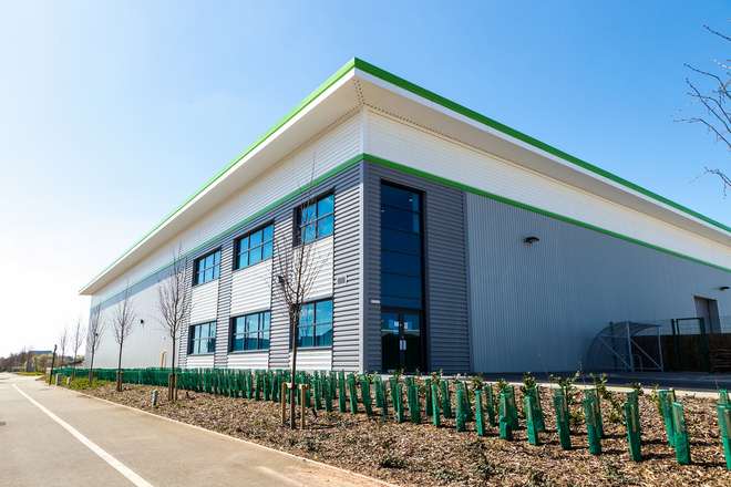 Outside of Impression Technologies' facility, located on the former site of the Jaguar factory in Lyons Park, Coventry