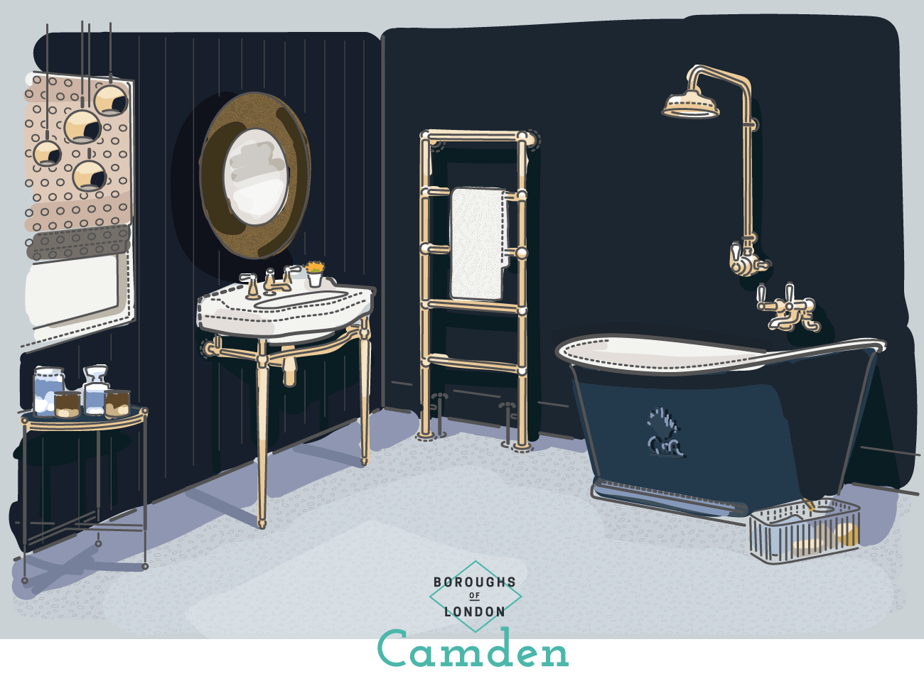 London Boroughs brought to life in stunning illustrated bathroom designs