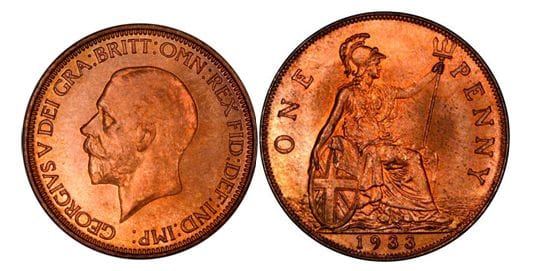 1933 George V penny