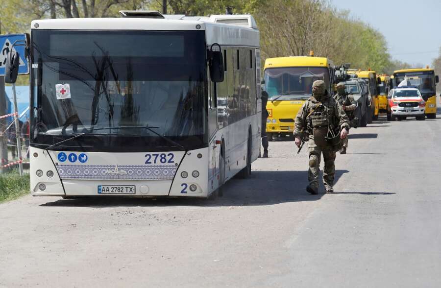 Civilians from Mariupol flee Azovstal bunkers in U.N.-led evacuation