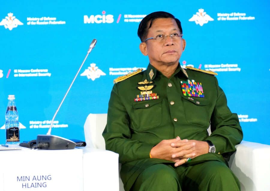 Myanmar junta chief makes another visit to Russia