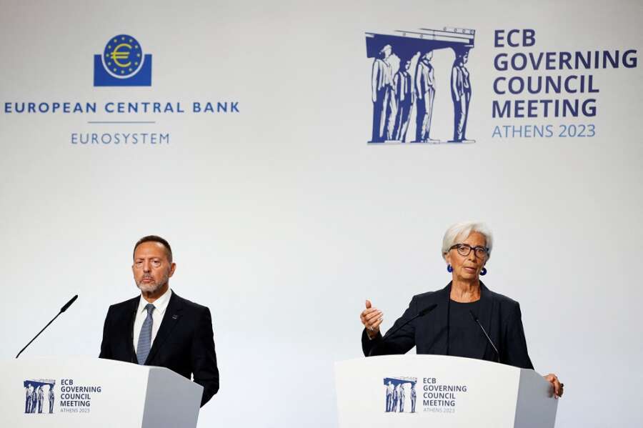 ECB snaps rate-hike streak, pushes back on talk of cuts