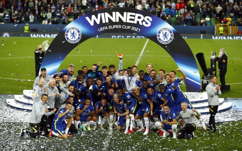 Soccer-Kepa the hero as Chelsea win Super Cup 6-5 on penalties