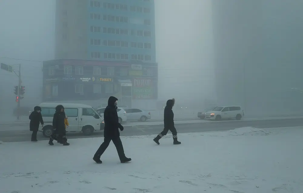 Swathes of Siberia freeze in temperatures below -58 Celsius