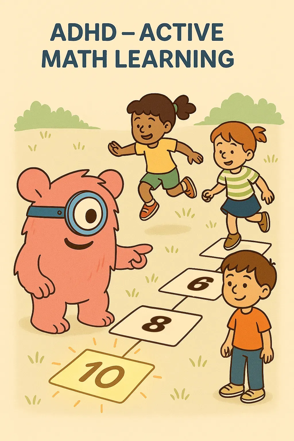 Kids playing Math with physical activity