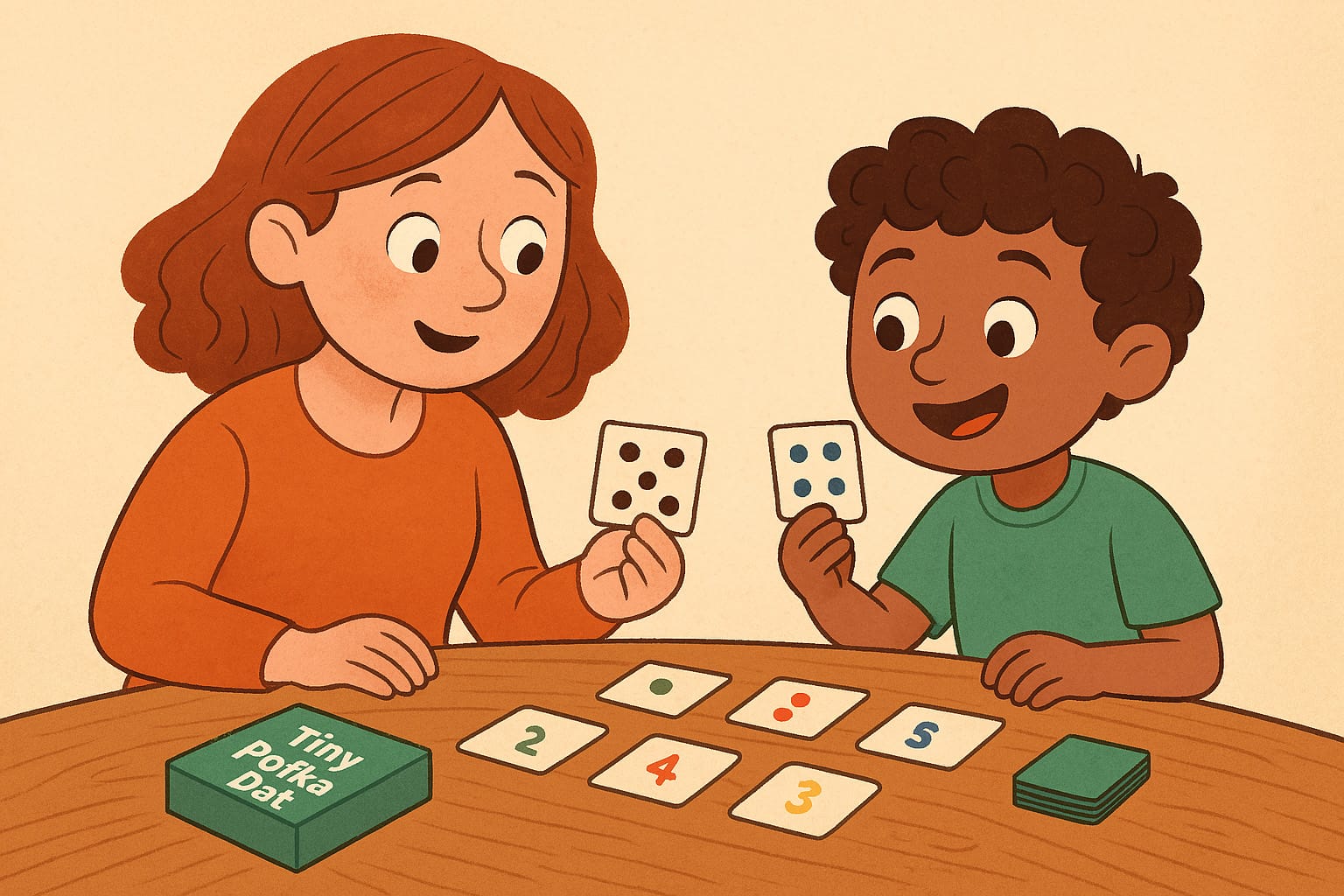 Child and Parent playing Tiny Polka Dot