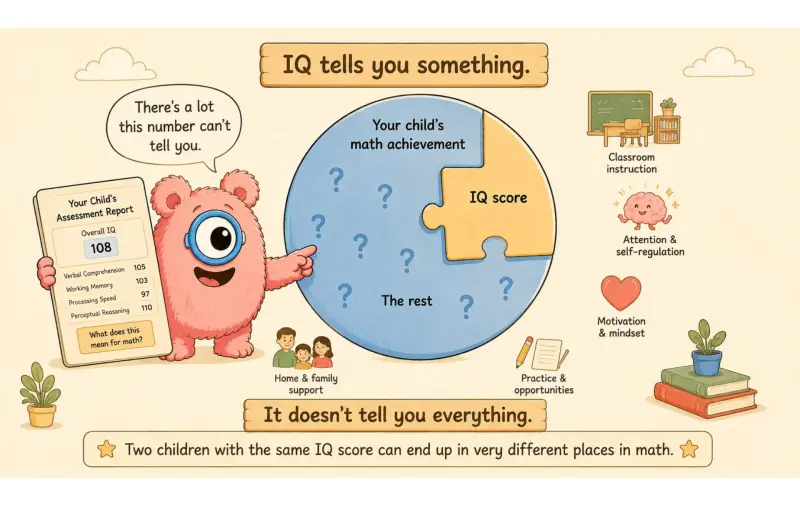 How IQ scores predict math performance in kids