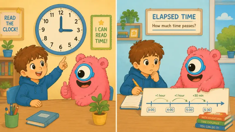 Telling Time and Elapsed Time: A Visual Guide for Neurodivergent Learners