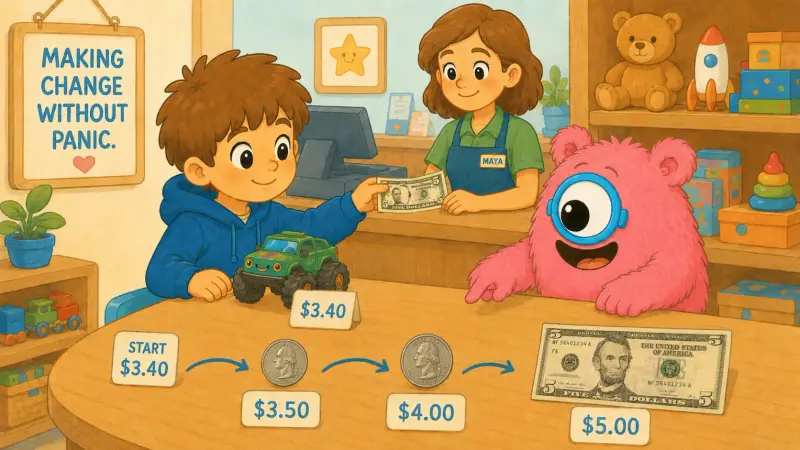 Money Math and Making Change: Step-by-Step Guide for Kids Struggling With Numbers