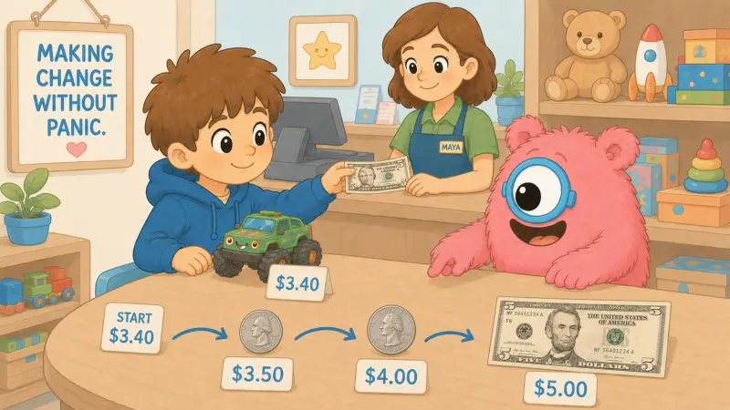 Money Math and Making Change: Step-by-Step Guide for Kids Struggling With Numbers