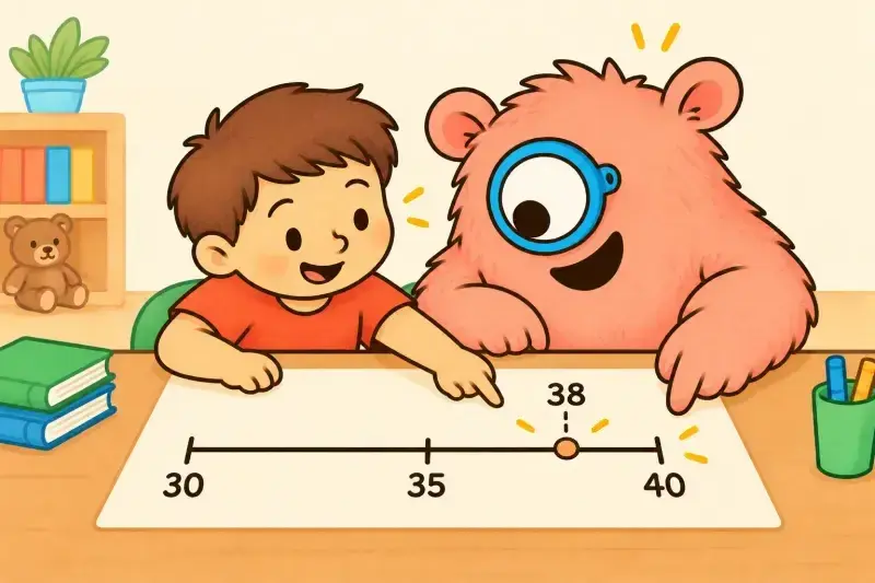 Teaching rounding on a number line