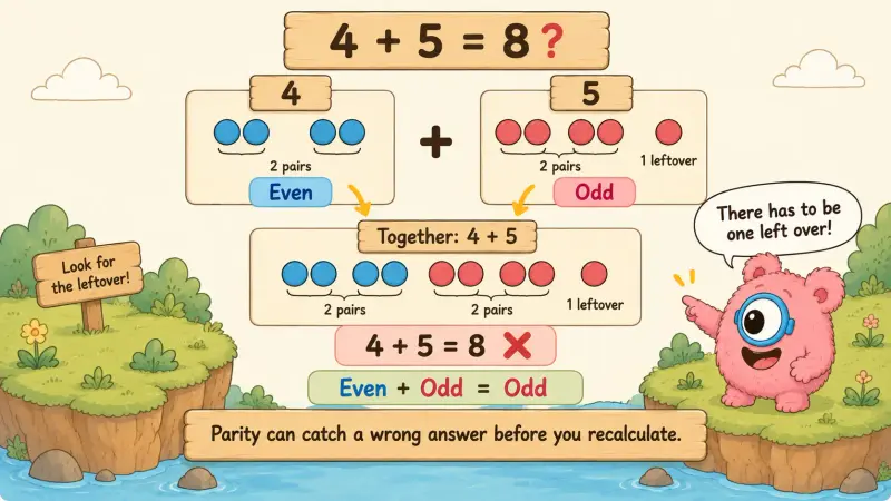 Parity can catch wrong answers