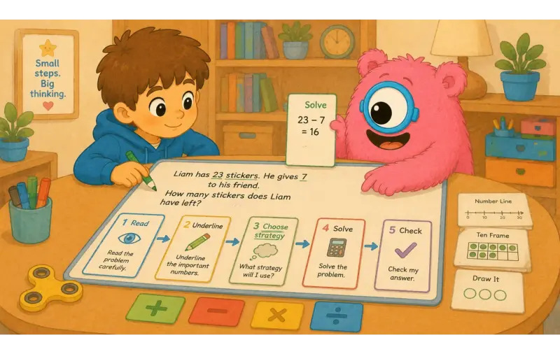 Visual math for AuDHD kids