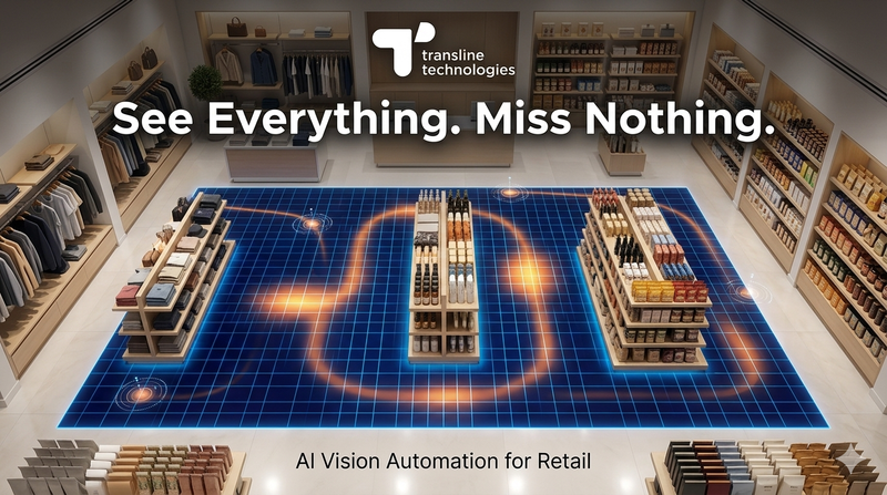 Retail AI vision automation heatmap tracks customer movement patterns in a modern store real time.