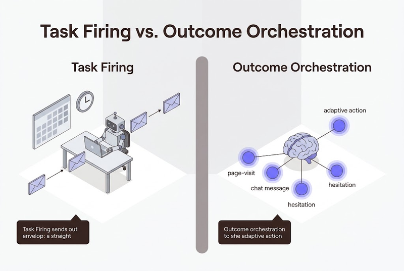 Task Firing Versus Outcome Orchestration