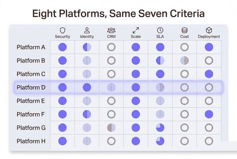 Eight Platforms, Same Seven Criteria