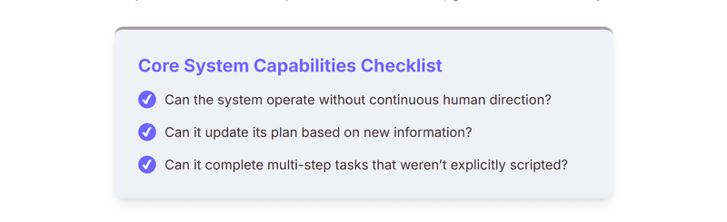 Agentic AI checklist
