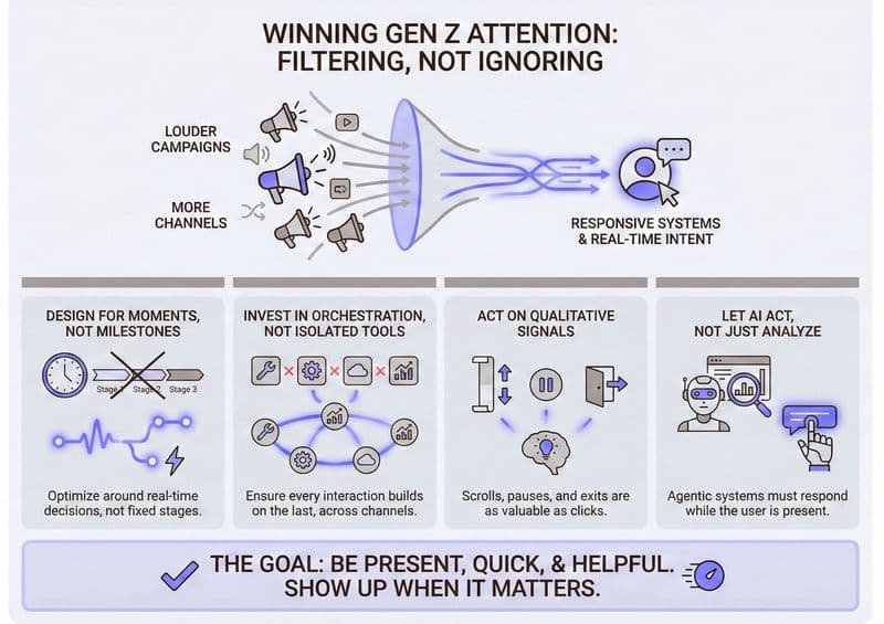 An Infographic representing what brands competing for gen z attention need to do differently 