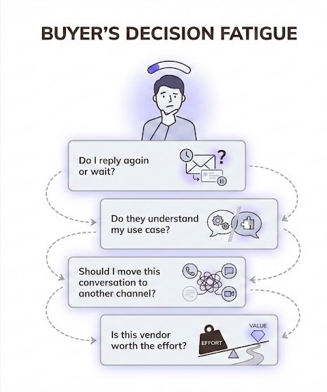 An Infographic representing buyer's decision fatigue