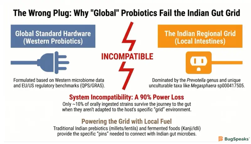 The Wrong Plug: Why Global Probiotics Fail the Indian Gut Grid