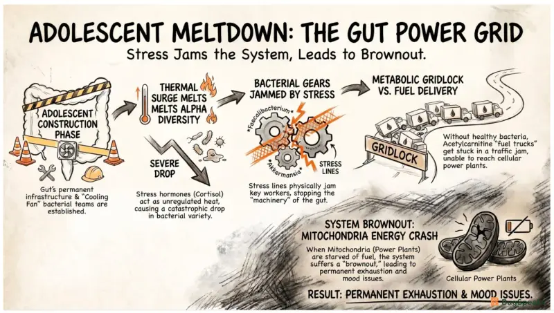 Adolescent Meltdown: The Gut Power Grid