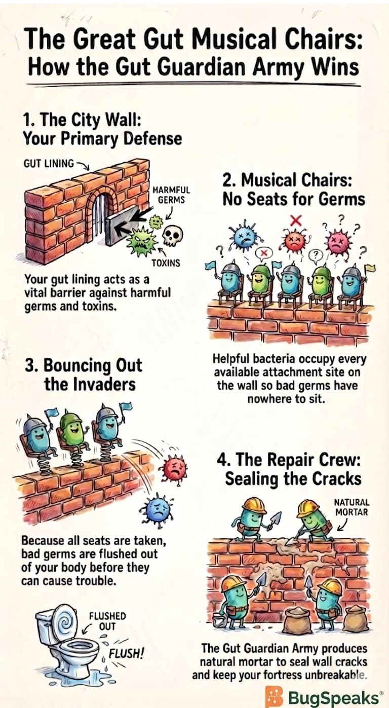 The Great Gut Musical Chairs: How the Gut Guardian Army Wins