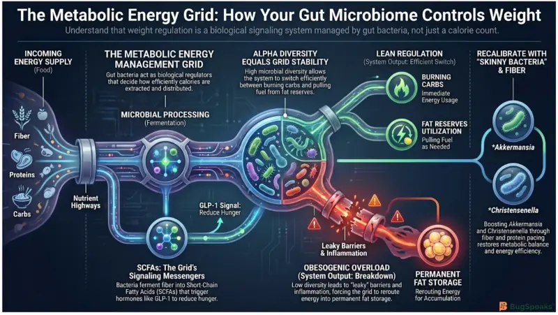 The Metabolic Energy Grid: How your Gut Microbiome Controls Weight