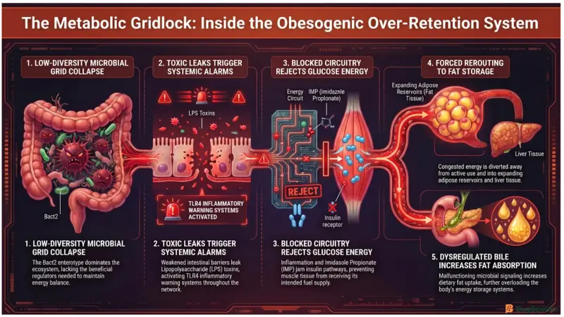 The Metabolic Gridlock: Inside the Obesogenic Over-Retention System