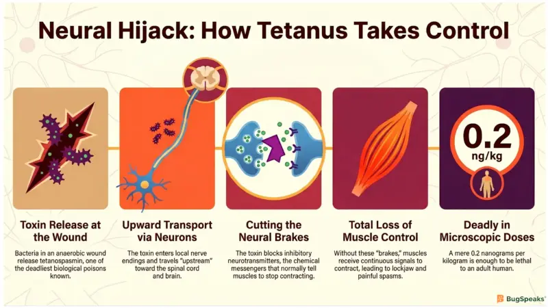 Neural Hijack: How Tetanus Takes Control