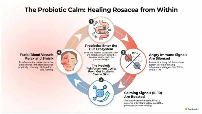 The Probiotic Calm: Healing Rosacea from within