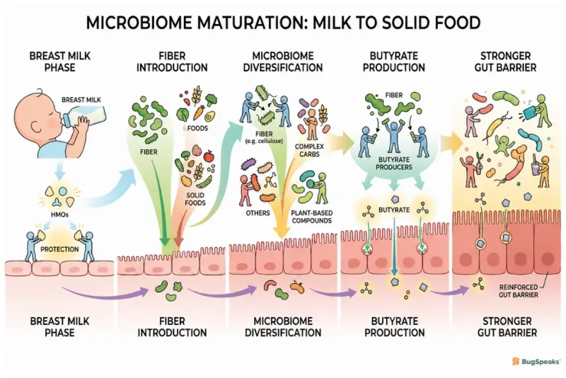 The Lifelong Impact of Early Nutrition on Gut Microbiome Health