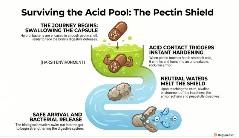 Surviving the Acid Pool: The Pectin Shield