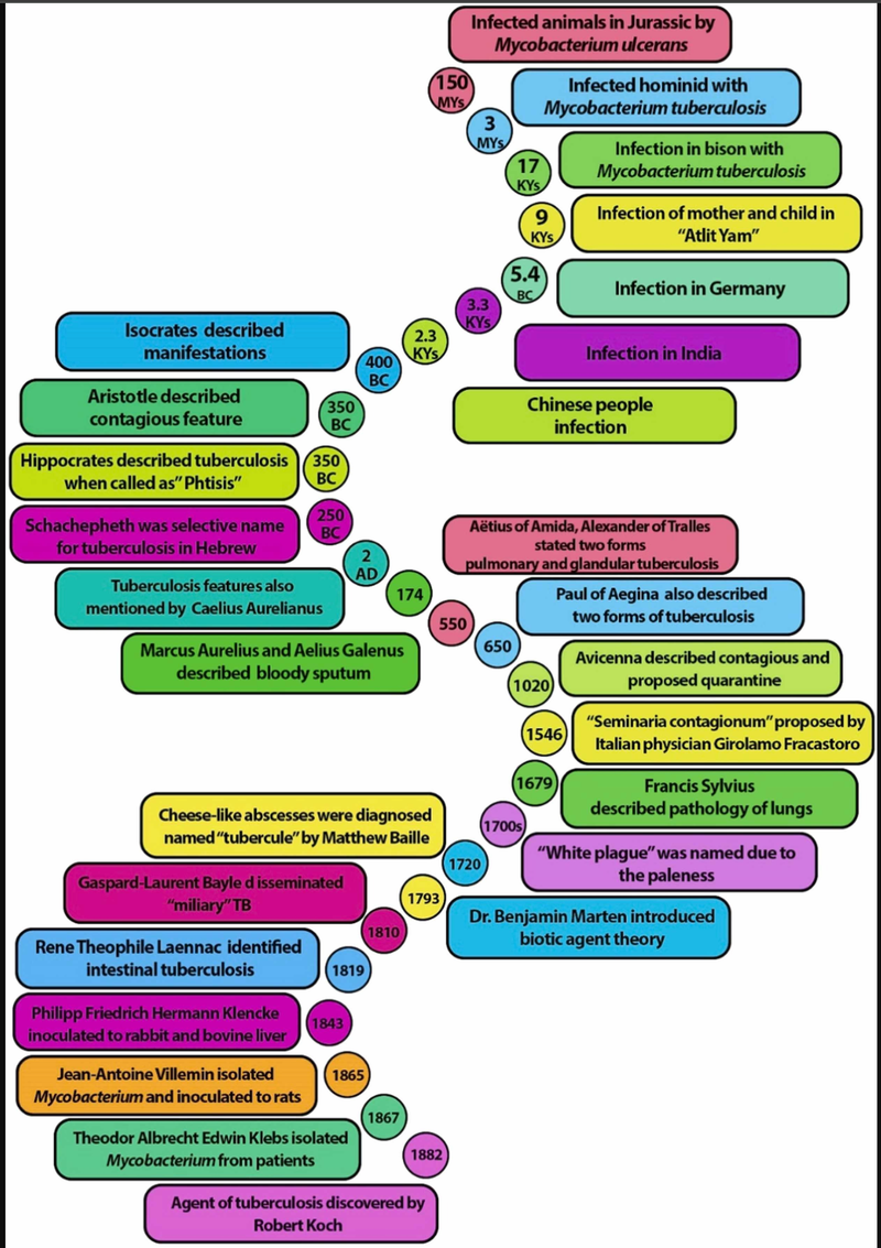 Time line of Tuberculosis and Discovery of Mycobacterium tuberculosis