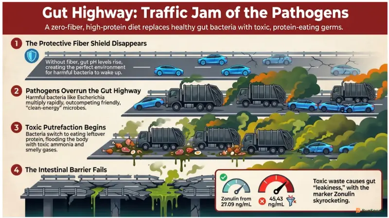 Gut Highway: Traffic Jam of the Pathogens