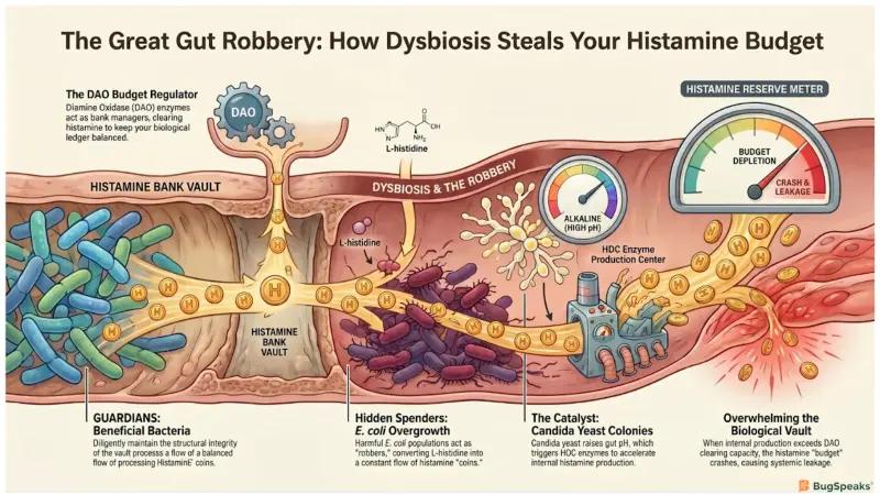 How Dysbiosis Steals Your Histamine