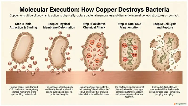 Molecular Execution: How Copper Destroys Bacteria