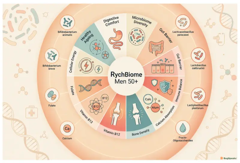 Exploring RychBiome: Probiotics Tailored for Men Over 50
