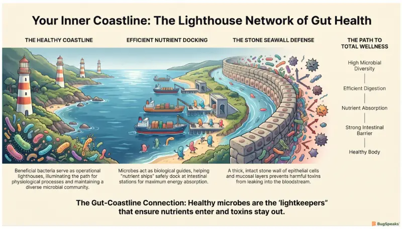 Your Inner Coastline: The Lighthouse Network of Gut Health