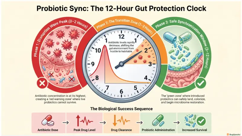 Probiotic Sync: The 12-hour gut protection