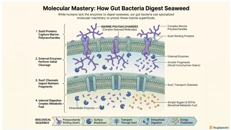 Molecular Mastery: How Gut Bacteria Digest Seaweed