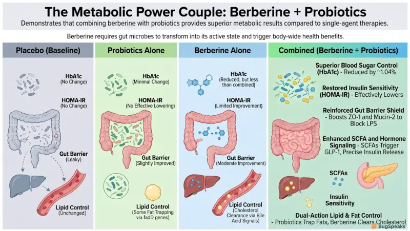 The Metabolic Power Couple: Probiotics and Berberine