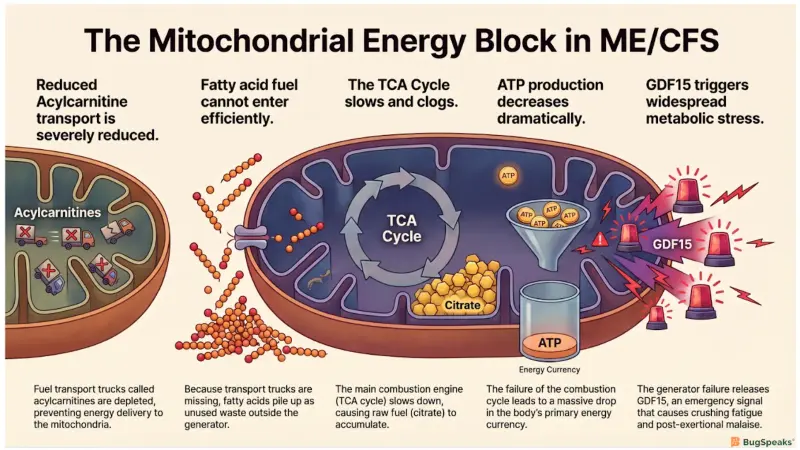 The Mitochondrial Energy Block in ME/CFS