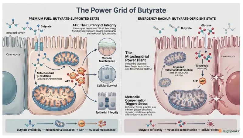 The Power Grid of Butyrate