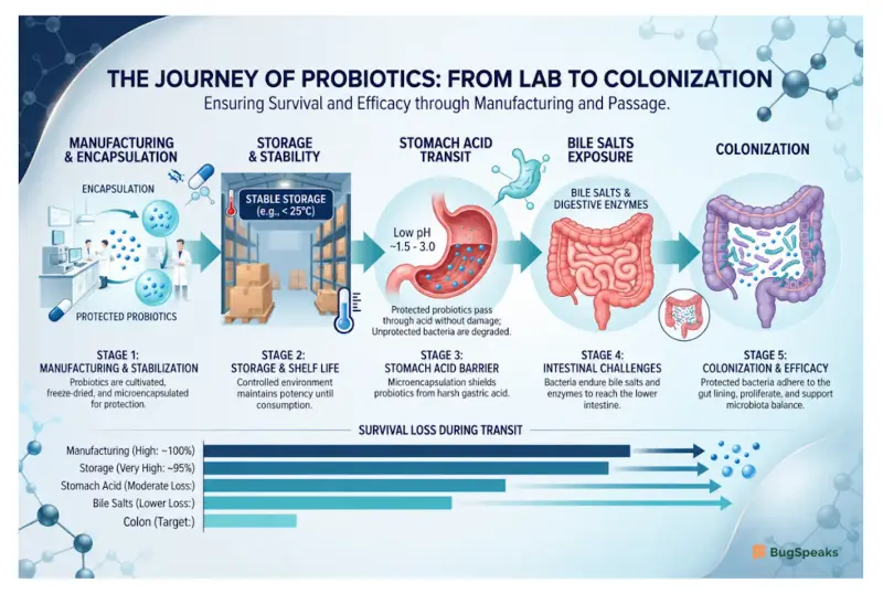 Probiotics and Gut Health: Understanding Survival and Delivery