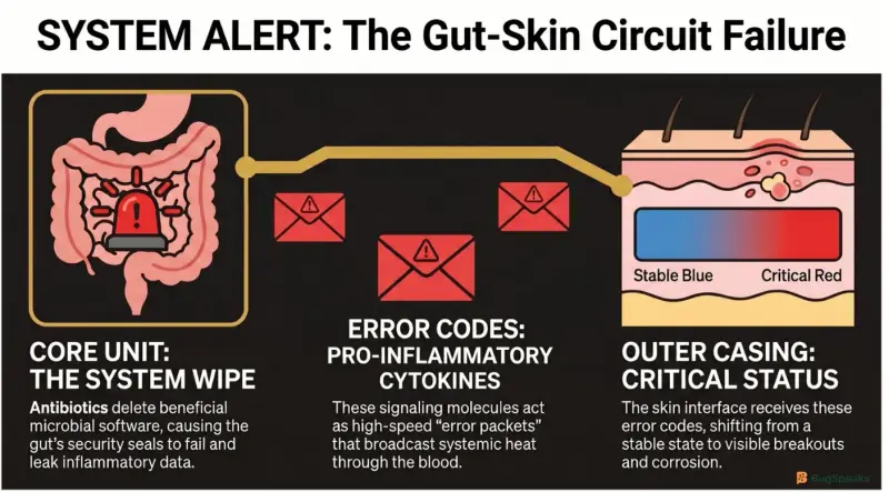 System Alert: The Gut-Skin Circuit Failure